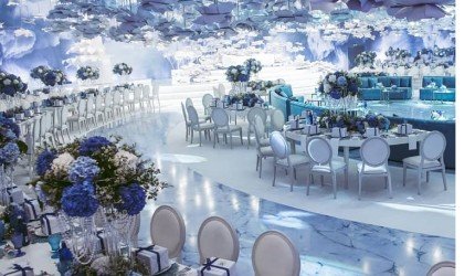 Blue wedding hall